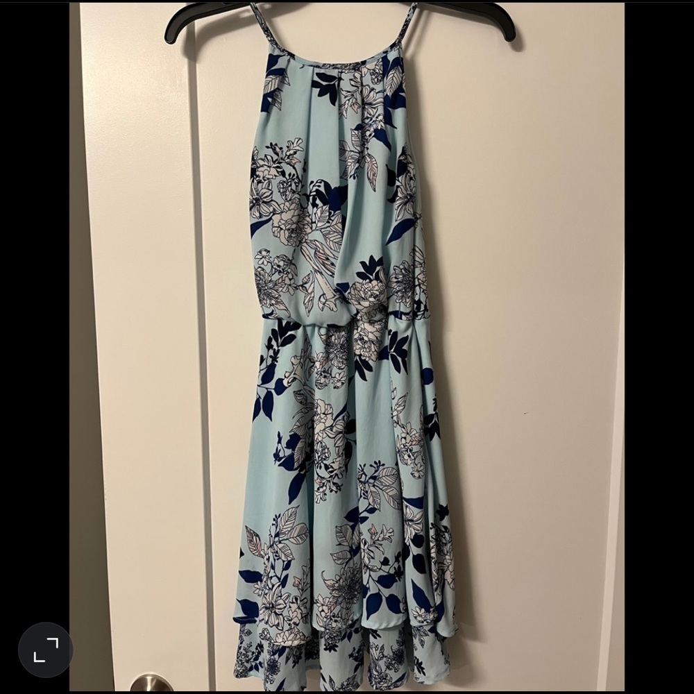 Blue Floral Summer Dress | Size Small